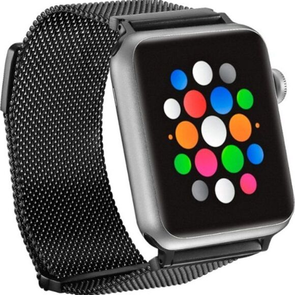 Platinum™ - Magnetic Stainless Steel Mesh Band for Apple Watch  44mm - Picture 1 of 6